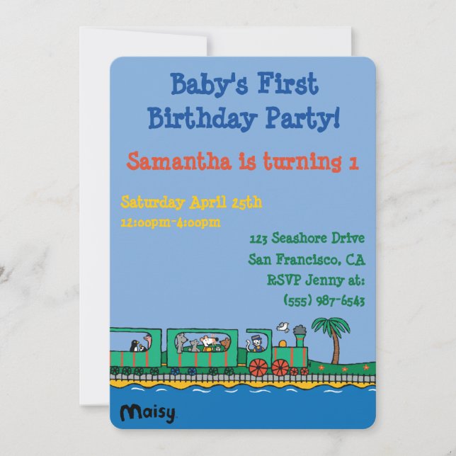 Maisy and Friends Birthday Invitation (Front)