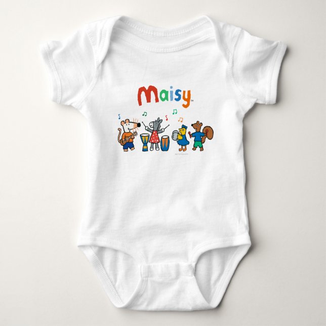 Maisy and Friends Play in the Band Baby Bodysuit (Front)