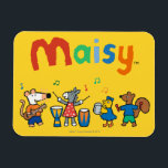 Maisy and Friends Play in the Band Magnet<br><div class="desc">Get ready to rock with Maisy and friends! Pick a tune to match Maisy's guitar,  Dotty's drums,  Tallulah's cymbals,  Cyril's maracas,  and Mr. Peacock's horn. Colourful notes fill the air of this fun Lucy Cousins illustration from her book "Maisy Goes to Preschool" (published by Candlewick Press).</div>