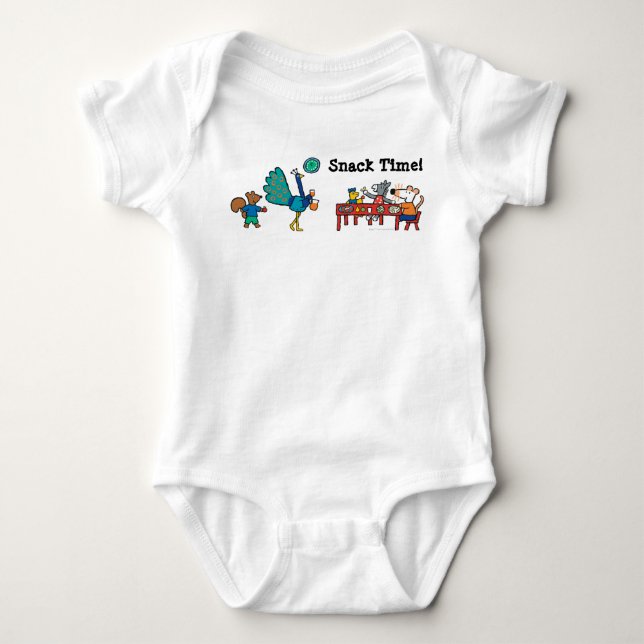 Maisy and Friends Preschool Snack Time Baby Bodysuit (Front)