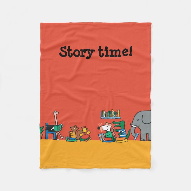 Maisy and Friends Read Together Fleece Blanket (Front)