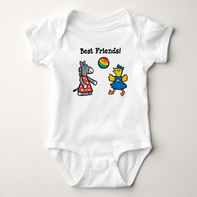 Maisy at Preschool with Friends on the Playground Baby Bodysuit (Front)