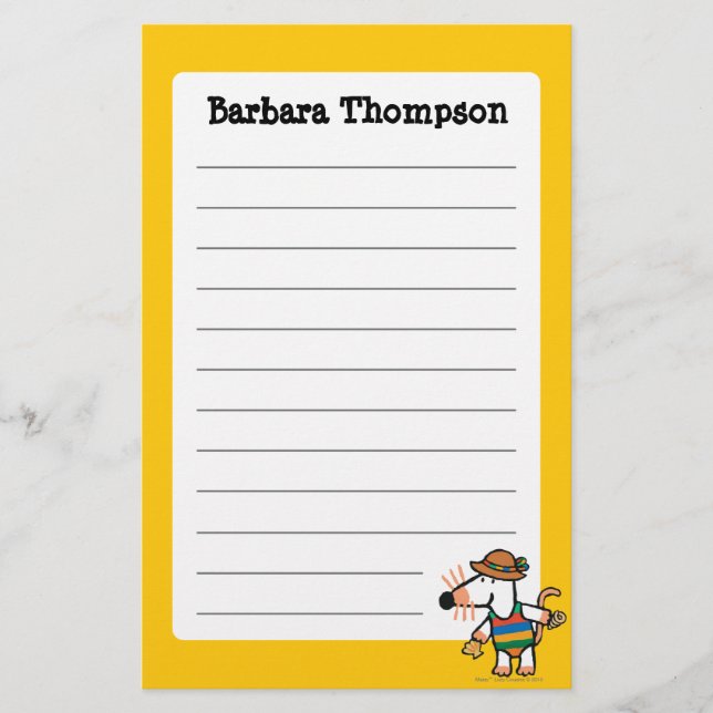 Maisy Collecting Shells At The Beach Stationery (Front)