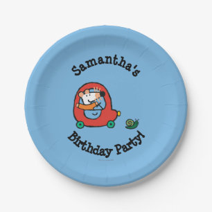 Maisy Drives a Cute Red Car Paper Plate