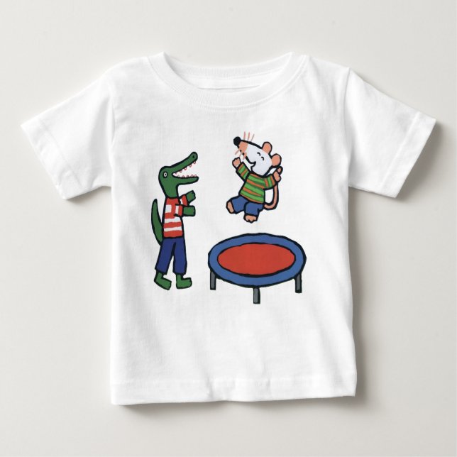 Maisy Jumps on Trampoline Baby T-Shirt (Front)