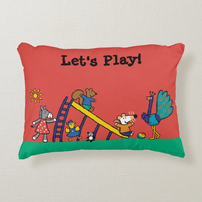 Maisy on the Playground with Friends Decorative Cushion (Front)
