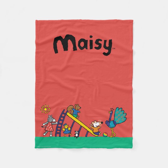 Maisy on the Playground with Friends Fleece Blanket (Front)