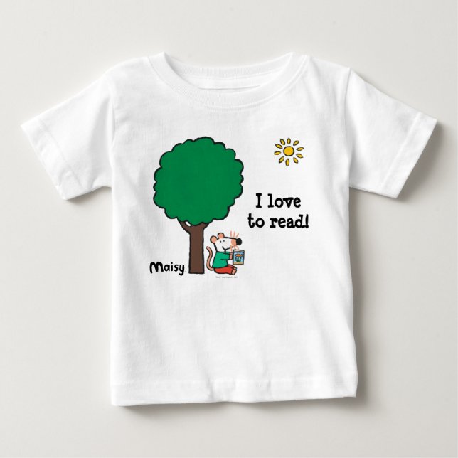 Maisy Reads Her Library Book Outside Baby T-Shirt (Front)