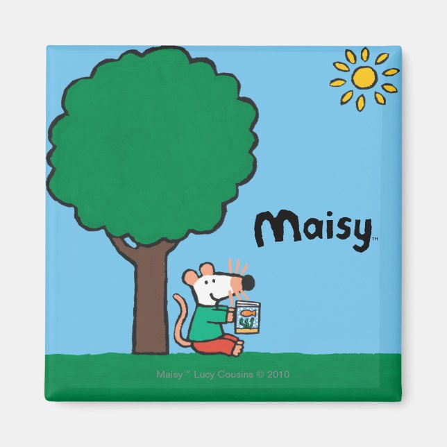 Maisy Reads Her Library Book Outside Magnet (Front)