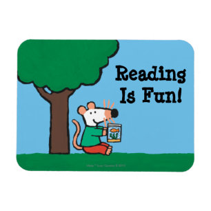 Maisy Reads Her Library Book Outside Magnet