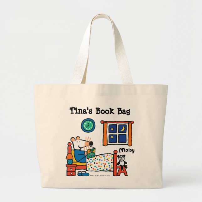 Maisy Ready for Bed Blue Pyjamas Large Tote Bag (Front)