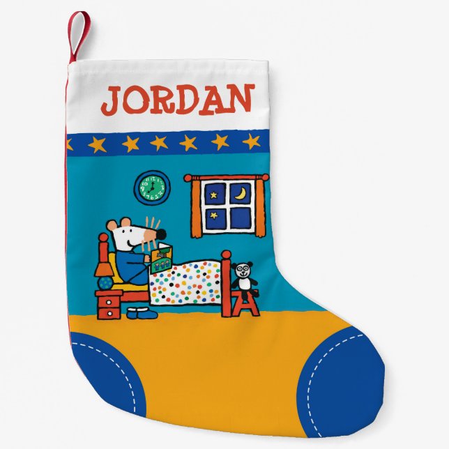 Maisy Ready for Bed Blue Pyjamas Small Christmas Stocking (Front)