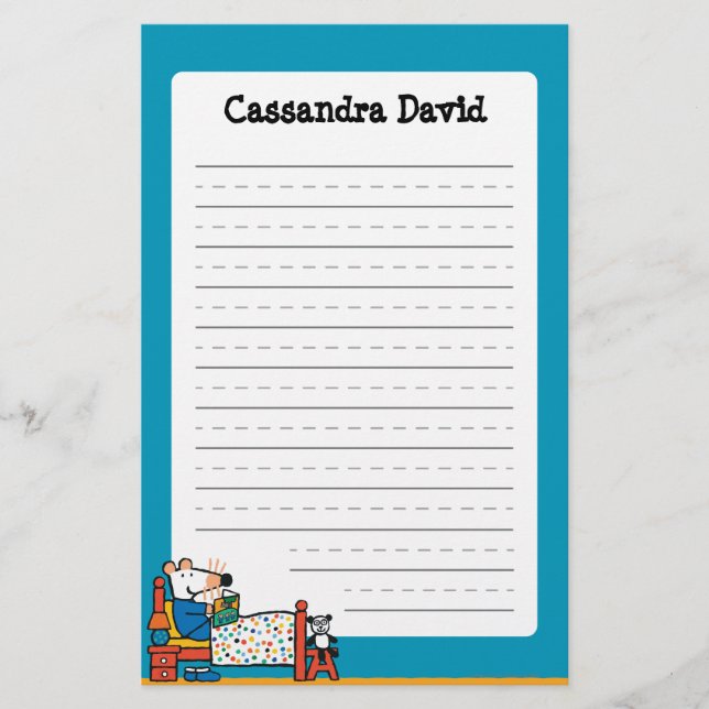 Maisy Ready for Bed Blue Pyjamas Stationery (Front)