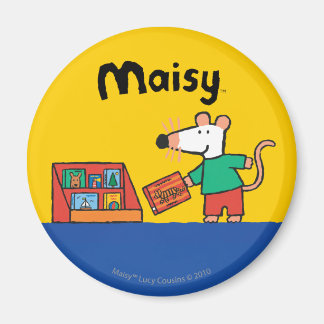 Maisy with Library Books Magnet