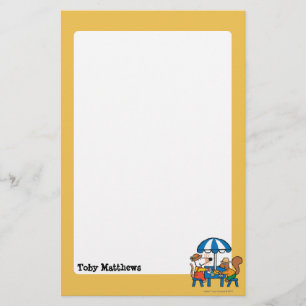 Maisy Writes Postcards under Blue Umbrella Stationery