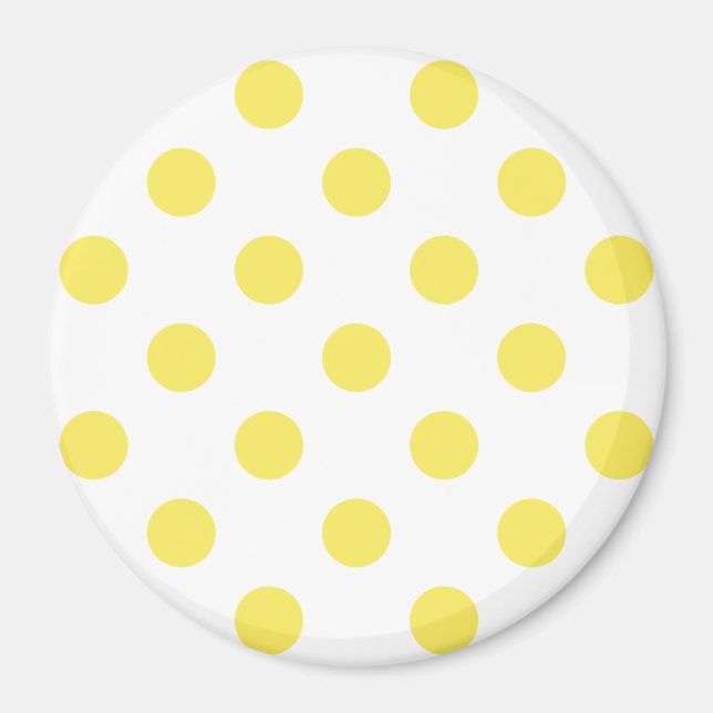 Maize Yellow Polka Dots Circles Magnet (Front)