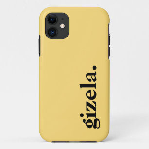 Maize Yellow Solid Colour Elegant Name  Case-Mate iPhone Case