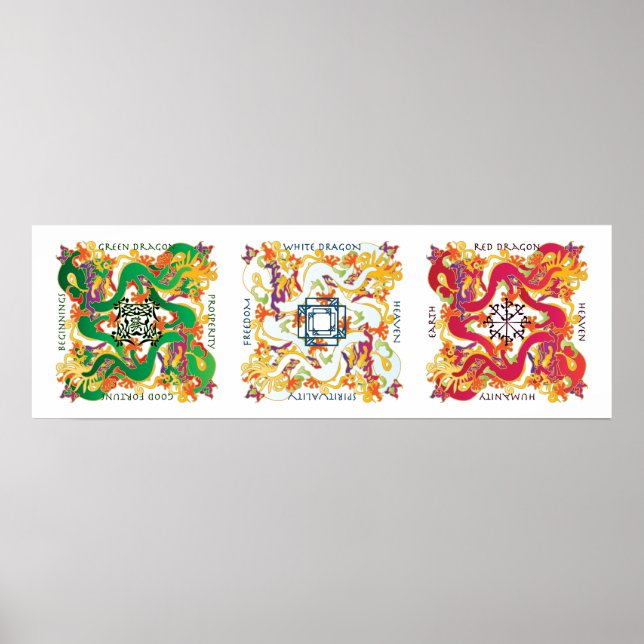 Maj Jongg Dragons Poster (Front)