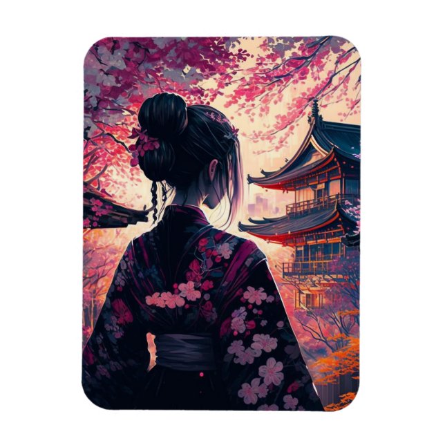 Maja Kirschblüten - Flexibler Fotomagnet Magnet (Vertical)