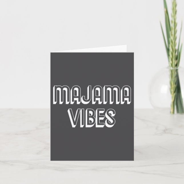 Majama Vibes - Gujarati Funny  Card (Front)