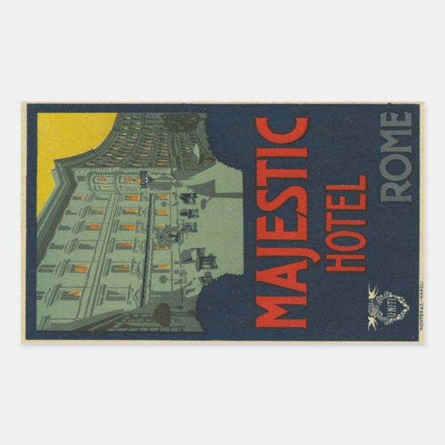 Majectic Hotel Rome Rectangular Sticker (Front)