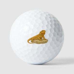 Majestät der Wüste – Die Bartagame auf ihrem Thron Golf Balls