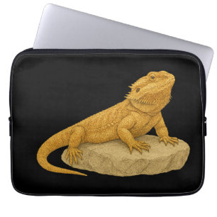 Majestät der Wüste – Die Bartagame auf ihrem Thron Laptop Sleeve