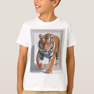 Majestic 3D Tiger Illustration   Hyper-Realistic  T-Shirt