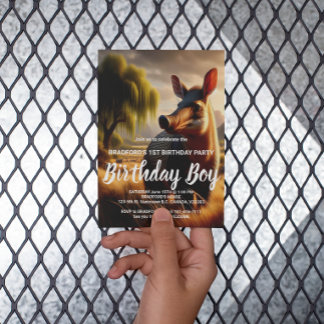 Majestic Aardvark in Serene Field Postcard
