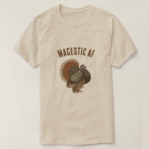 Majestic AF Turkey Funny Thanksgiving T-Shirt
