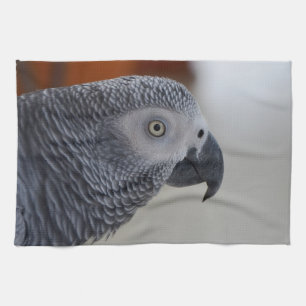 Majestic African Grey Parrot Tea Towel