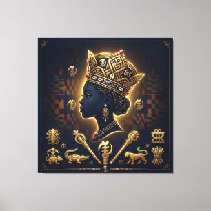 Majestic African queen portrait  Canvas Print