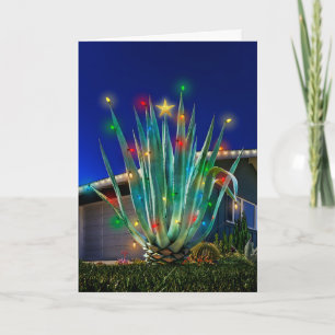 Majestic Agave Glow Holiday Card