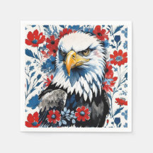 Majestic American Bald Eagle Floral
