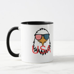 Majestic American Bald Eagle in Watercolor Mug