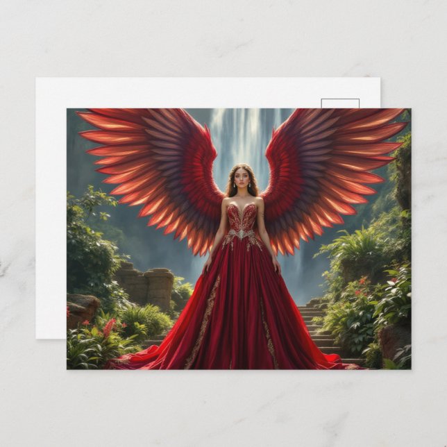  Majestic Angel Fine Art Postcards - Vibrant Fanta (Front/Back)