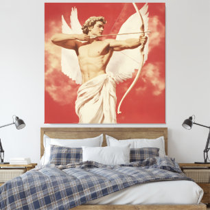 Majestic Angelic Archer - A Symbol of Love and Pas Canvas Print
