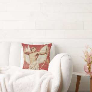 Majestic Angelic Archer - A Symbol of Love and Pas Cushion