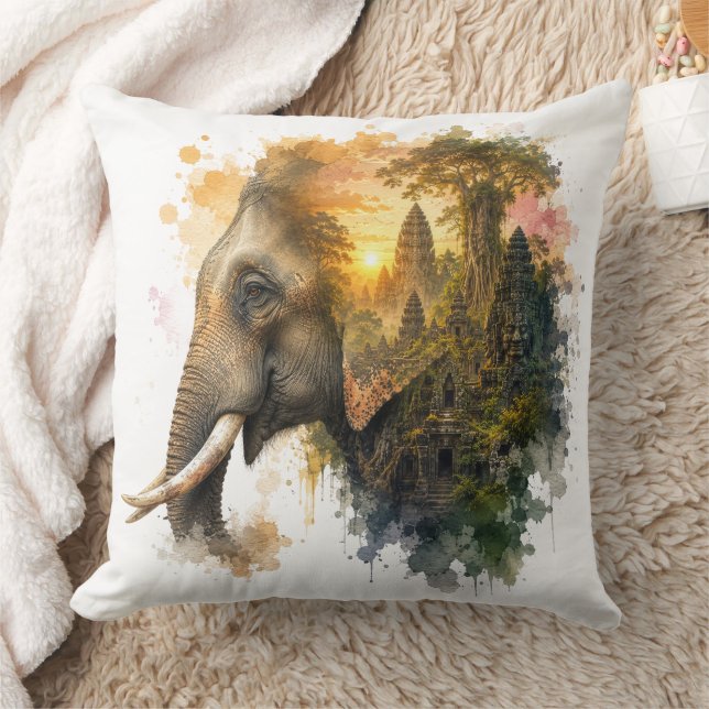 Majestic Animals Double Exposure Cushion (Blanket)