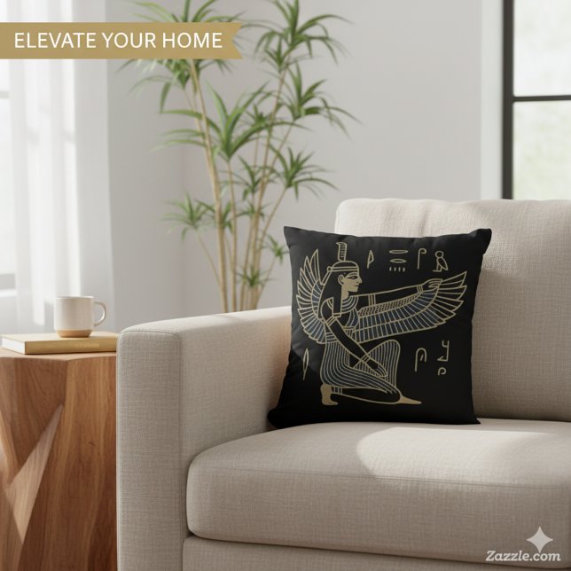 Majestic Ankh Golden Royal Amulet Cushion (Creator Uploaded)