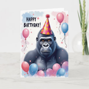 Majestic Ape Party Hat Card