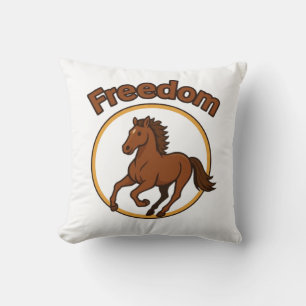 **Majestic Arabian Horse in the Golden Desert** Cushion