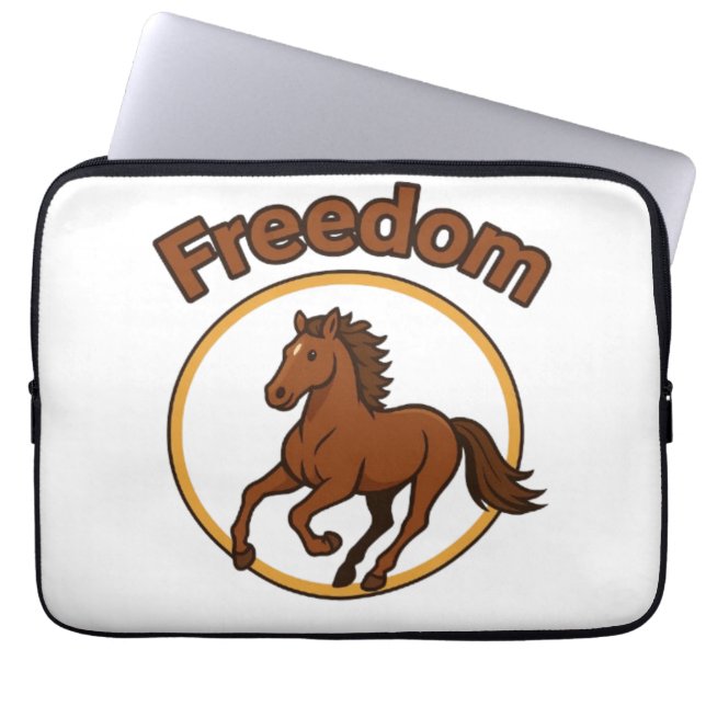 **Majestic Arabian Horse in the Golden Desert** Laptop Sleeve (Front)