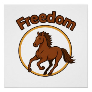 **Majestic Arabian Horse in the Golden Desert** Poster