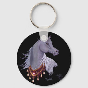 Majestic Arabian Horse Key Chain