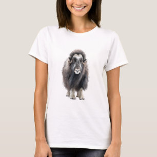 Majestic Arctic Musk Ox Illustration Women T-Shirt