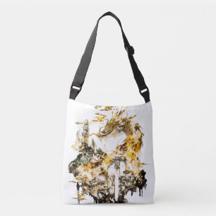 Majestic Asian Mythology Dragon Temple Fantasy Crossbody Bag