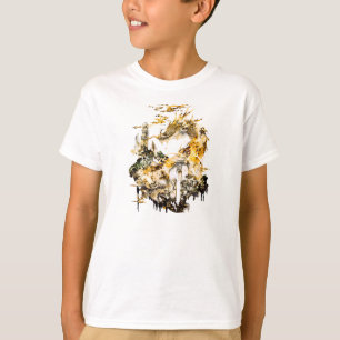 Majestic Asian Mythology Dragon Temple Fantasy T-Shirt