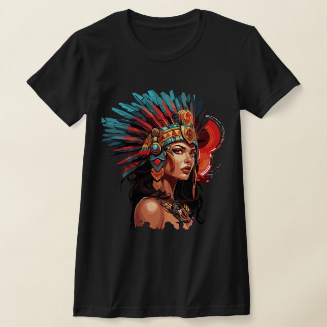 Majestic Aztec Queen T-Shirt (Laydown)