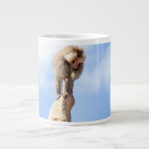 Majestic Baboon on Mountain Peak Large Coffee Mug